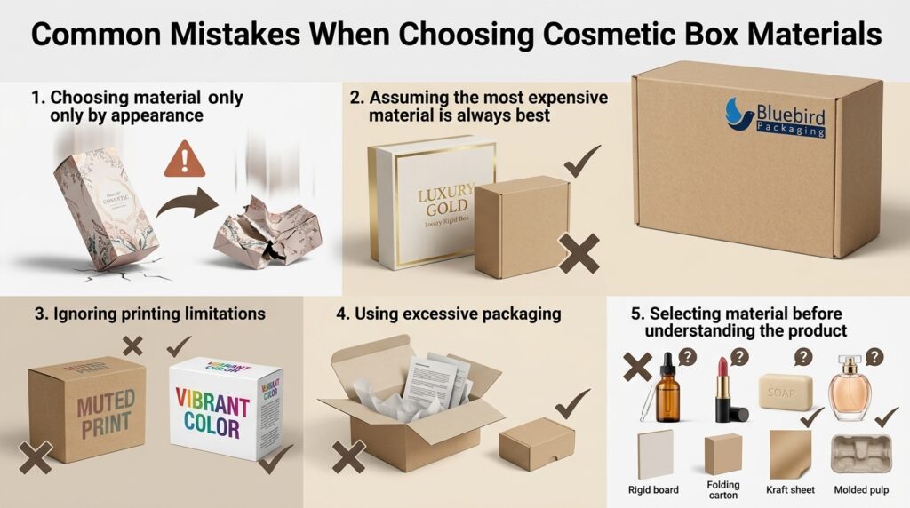 Common Mistakes When Choosing Cosmetic Box Materials
