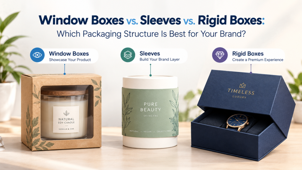 Window Boxes vs. Sleeves vs. Rigid Boxes Which Packaging Structure Is Best for Your Brand