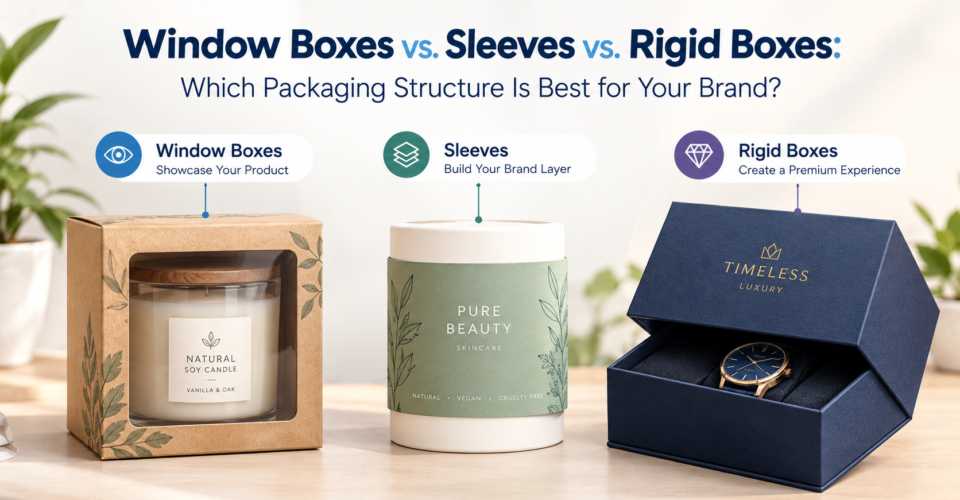 Window Boxes vs. Sleeves vs. Rigid Boxes Which Packaging Structure Is Best for Your Brand