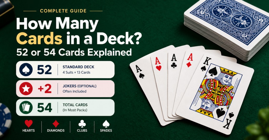 How Many Cards in a Deck? 52 or 54 Cards Explained