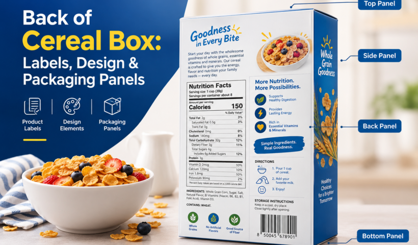 Back of Cereal Box: What Goes on Each Panel, Labeling Rules & Design Tips