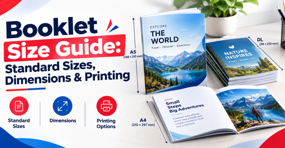 Booklet Size Guide - Bluebird Packaging
