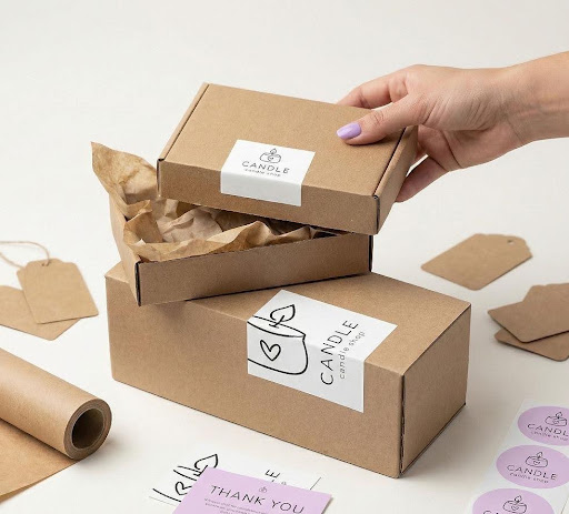 Packaging options for small beauty, candle, apparel, and handmade product brands
