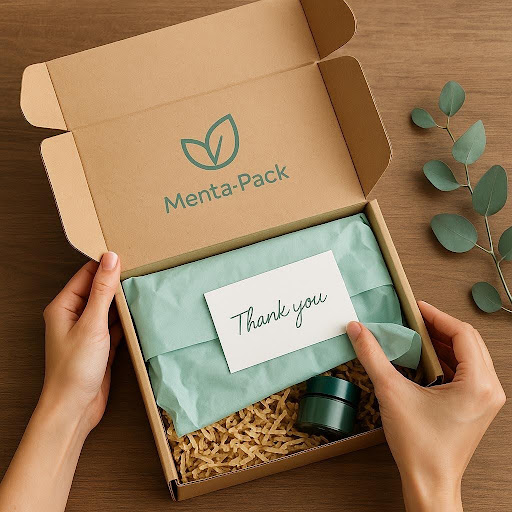  Branded mailer box and thank-you insert for a memorable customer unboxing experience

