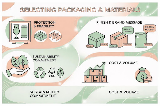 Decision chart for selecting affordable packaging for a small business
