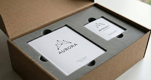 Small instruction booklet placed inside custom product packaging. Bluebird Packaging
