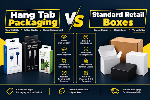 Hang Tab Packaging vs. Standard Retail Boxes: Key Differences, Benefits & How to Choose