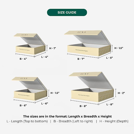Common Collapsible Rigid Box Sizes by Product Type